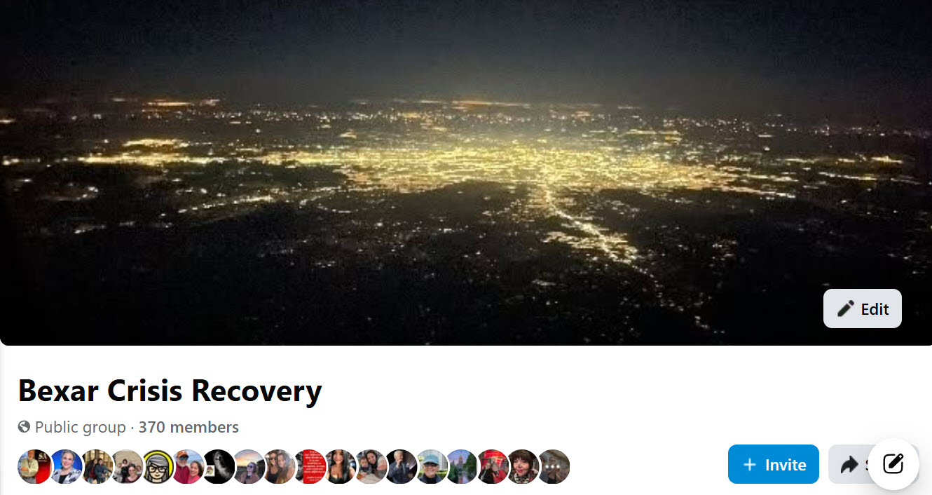 Bexar Crisis Recovery Facebook group